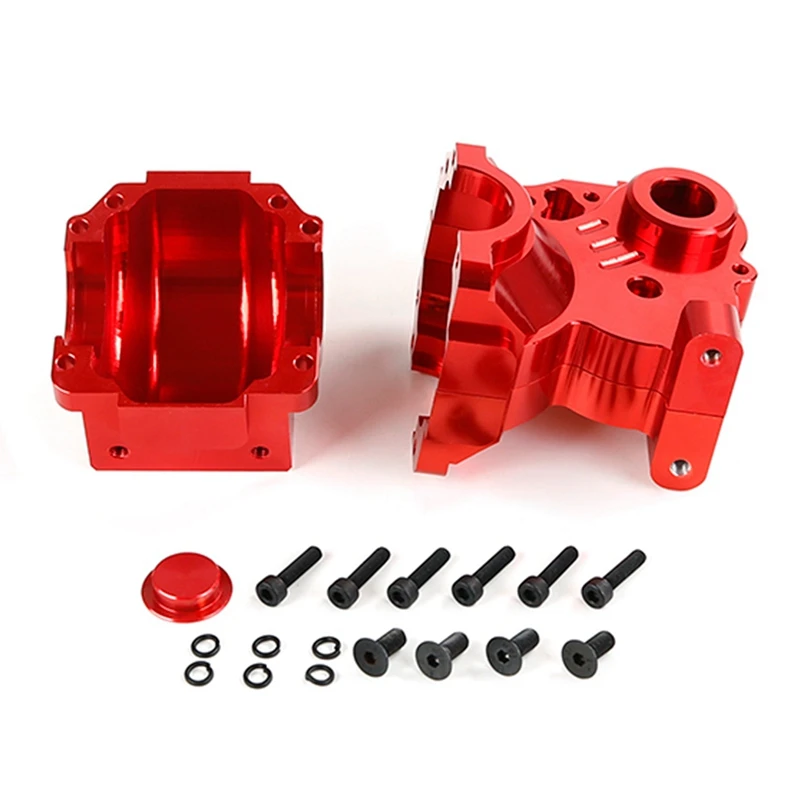 CNC Metal Three Sections Fission Diff Gear Box Set Fit For 1/5 HPI ROFUN BAHA ROVAN KM BAJA 5B 5T 5SC Toys Parts Kit ,Red