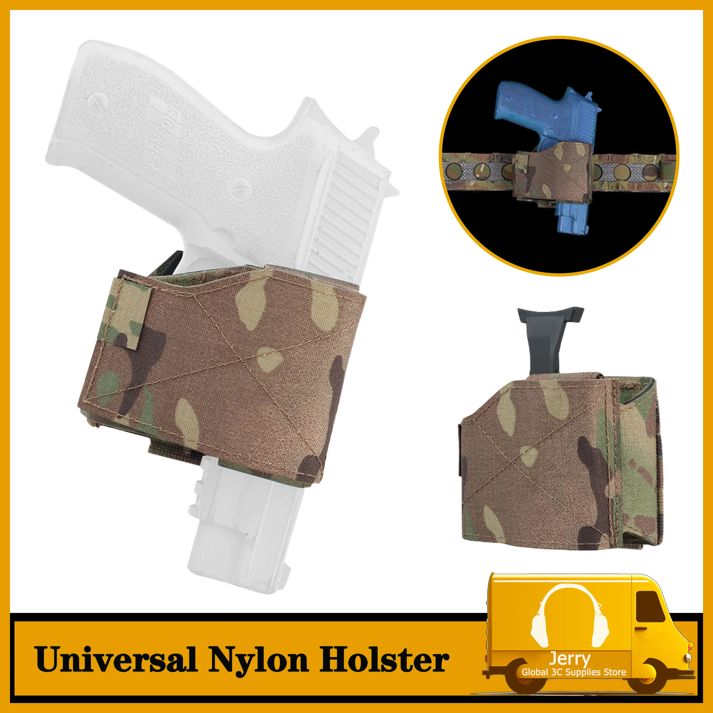 Tactical Hunting Release Holster Suitable For MOLLE Plate Carrier And Tactical Belt，Gunnery Exercise Activity Handgun Equipment