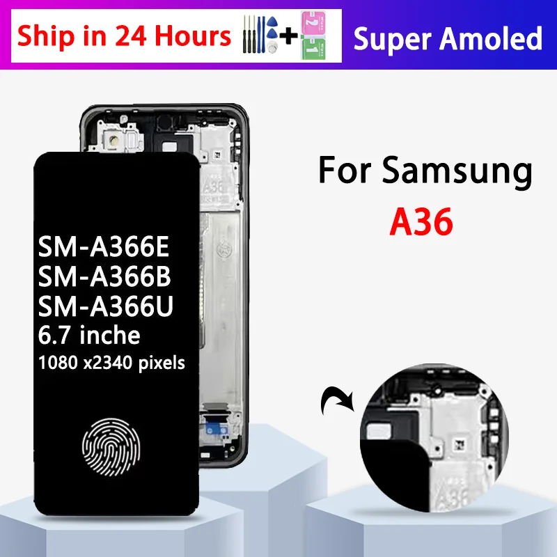 67-amoled-サムスン-a36-5-グラム-a366-lcd-ディスプレイタッチスクリーンデジタイザアセンブリサムスン-a366b-a366e-a366u-液晶