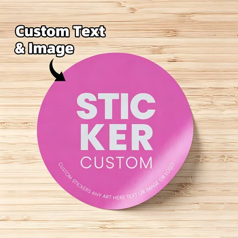 1/32/144/288 Pcs Personalized Round Stickers Custom Waterproof Vinyl Labels Custom Text Image for Wedding Birthday Party Favors