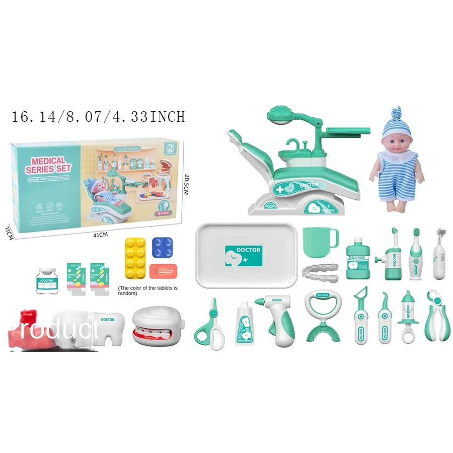 Zestaw lekarza dla dzieci dla chłopców i dziewcząt, symulacja medyczna, zabawa w udawanie, zabawki edukacyjne do udawania.