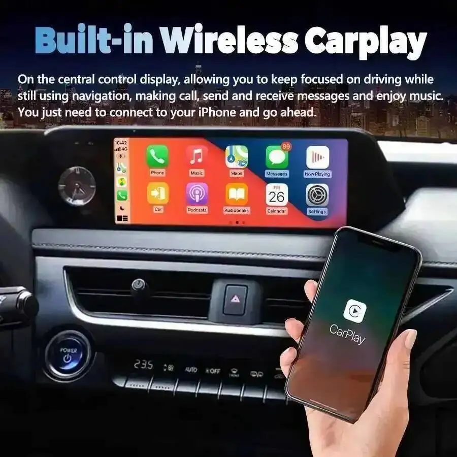 Navi BT Android 15 Qled Screen Navirider Car Radio Head Unit For Lexus UX250H UX260h 2019 10.25'' 256GB wireless Carplay Stereo