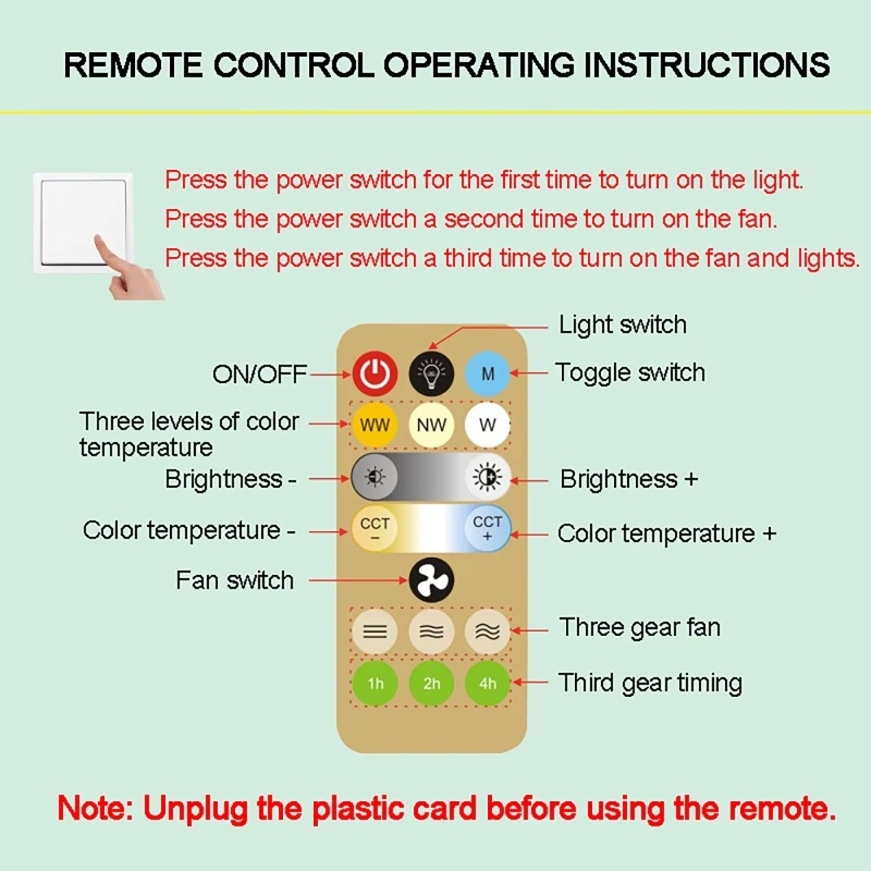 Imagem -05 - Suporte da Lâmpada Elétrica Regulável Luz de Teto Controle Remoto Resfriamento de Velocidades E27 48w 60w