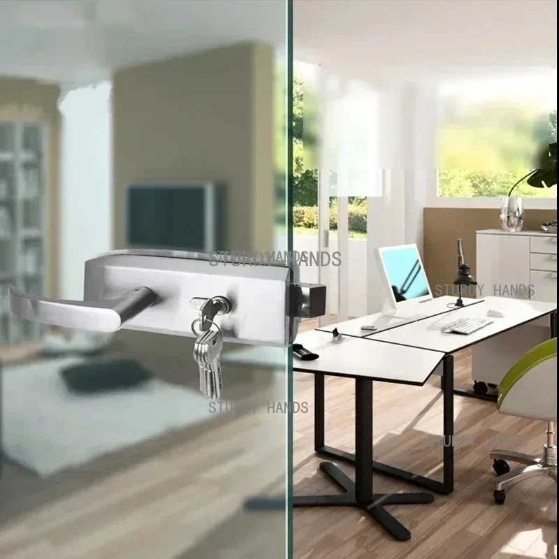 مكتب زجاج الباب قفل الحمام مقبض من الفولاذ المقاوم للصدأ قفل الباب غرفة نوم شرفة باب زجاجي Lockset أجهزة أمن الوطن