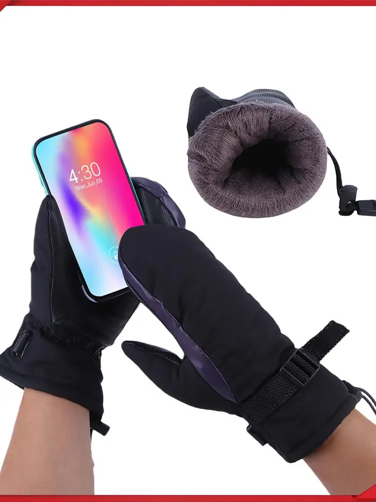 

Electric Heating Gloves Cold-Proof Hand Warmer Gloves Waterproof 3 Gear Temperature for Climbing Hiking Cycling