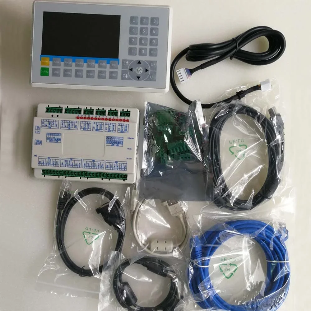 Ruida latest generation 4-axis motion controller with 5 TET color display panel co2 laser cutting&engraving control system