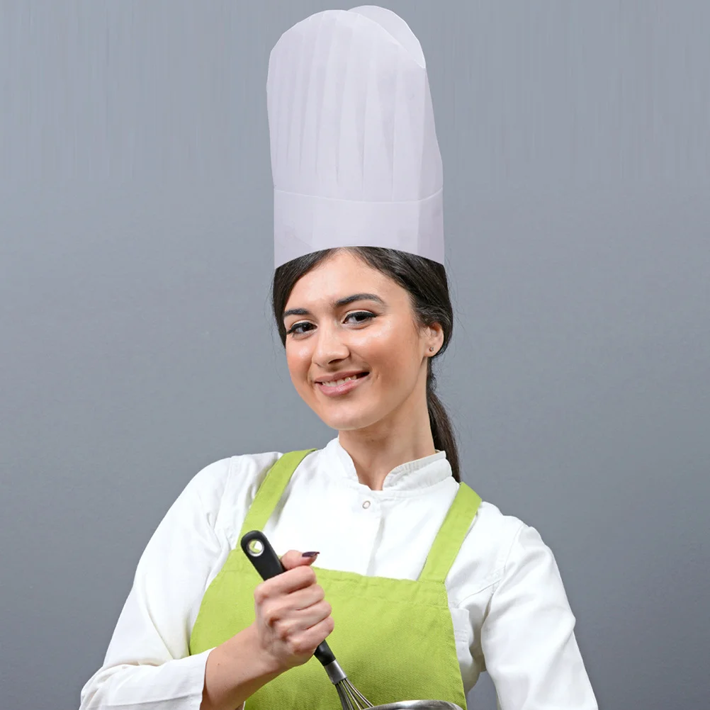 Chapeaux de Chef jetables, 6 pièces, casquettes de cuisine Non tissées pour Restaurant, boulangerie, restauration, uniforme de travail, chapeau de Chef jetable