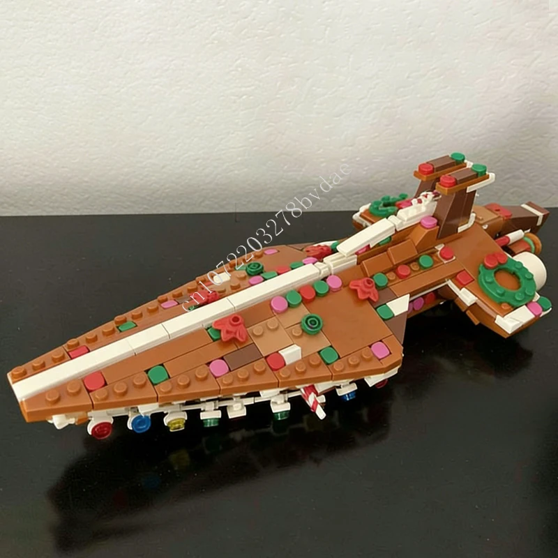 508PCS Pan di Zenzero Venator StarDestroyer Guerra Spaziale Militare MOC SpaceShip Modello di Battaglia Building Block FAI DA TE Modello di Educazione Regalo