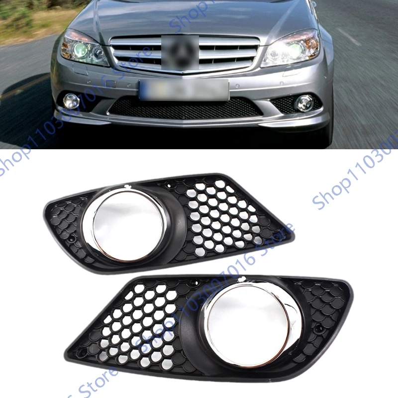 

Car Fog Light Cover For Mercedes Benz C Class W204 2008-2010 2048850353 2048850253 Front Bumper Fog Light Lamp Cover Accessories