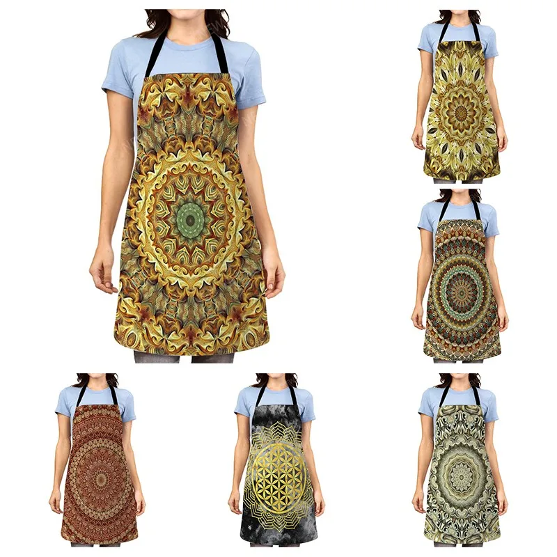 Mandala Aesthetic Women kitchen apron original Children Waterproof girl custom man waiter work apron oil proof vintage Persia