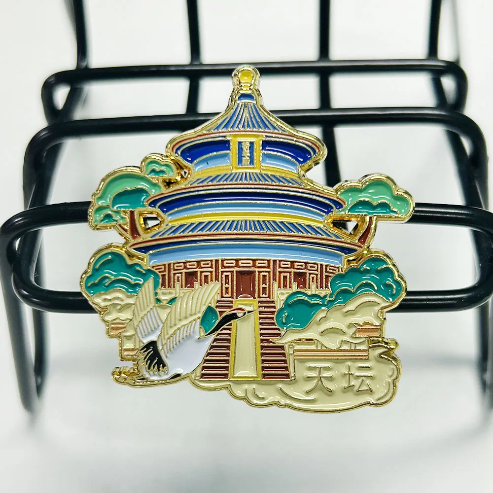 النمط الصيني بكين معبد السماء مغناطيس الثلاجة العمارة القديمة كرين الديكور تذكارية #4