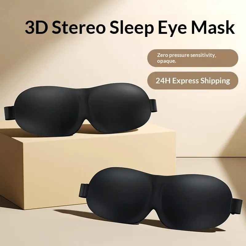While Allowing Air Circulation For Eyes, Unisex Comfort Fit 3D Adjustable Sleep Mask With Breathable Design, Blocks Light