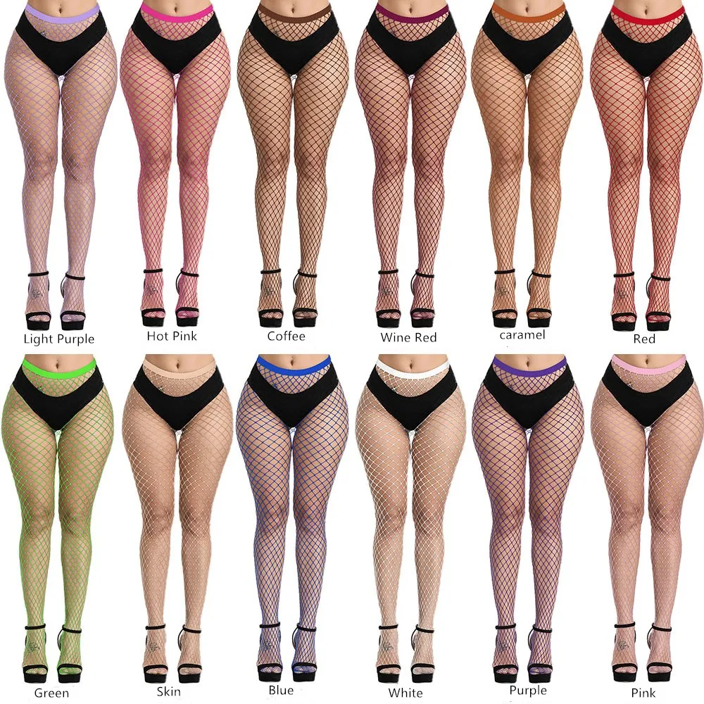 4 Paar sexy Netz-Körperstrümpfe für Frauen, schwarze Netz-Nylon-Strumpfhosen, Dessous, Sommer-Oberschenkel-hohe Taillenstrümpfe für sexy Frauen