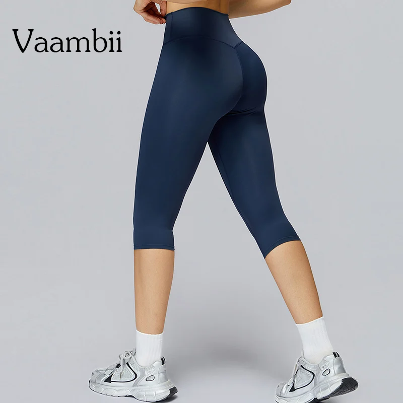 

Капри для тренировок с контролем живота, женская спортивная одежда, штаны для йоги с высокой талией, леггинсы-капри для женщин