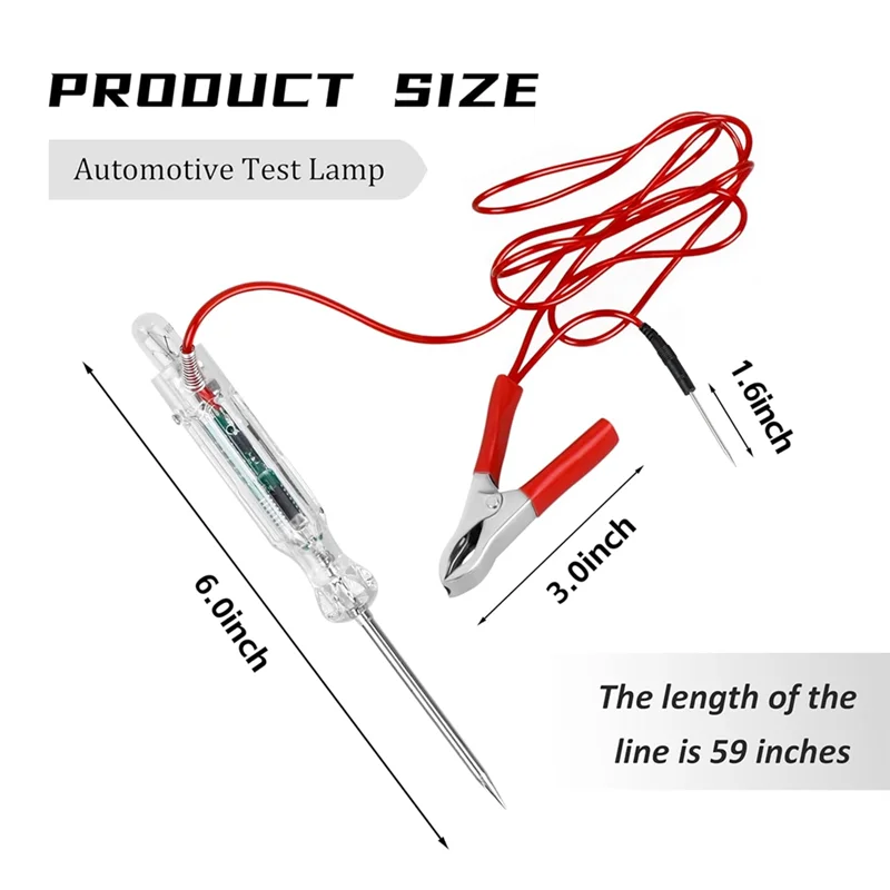 【A87T】testador de circuito automático automotivo para carro com voltímetro polaridade de cor dupla indica luz de teste de display de tensão digital LED