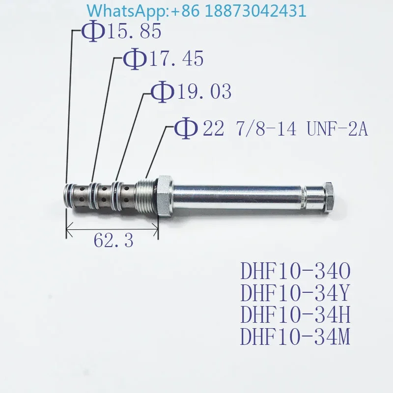 Threaded three-position four-way electromagnetic directional valve DHF10-34 series Brand new 1PCS