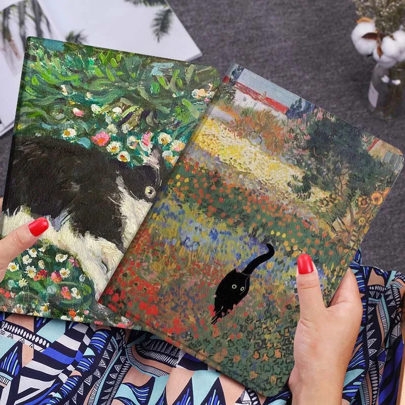 

Cartoon Black Cat Garden Gift Tablet Case For Huawei Honor MatePad MediaPad Air 5 6 7 11 V6 V7 V8 V9 X9 X8 T10 T10s C5e T5