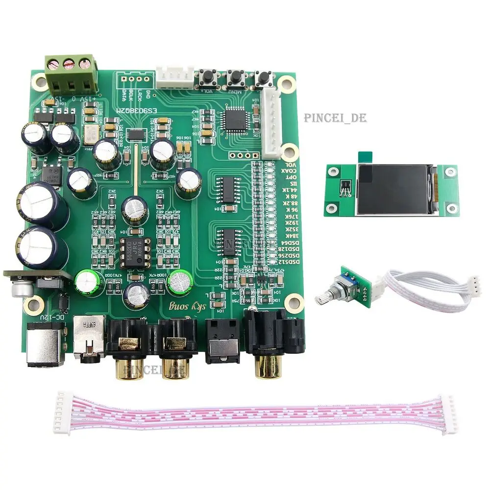 

ES9038Q2M DAC Board Decoder + Display Screen Support IIS DSD Optic Fiber Coaxial