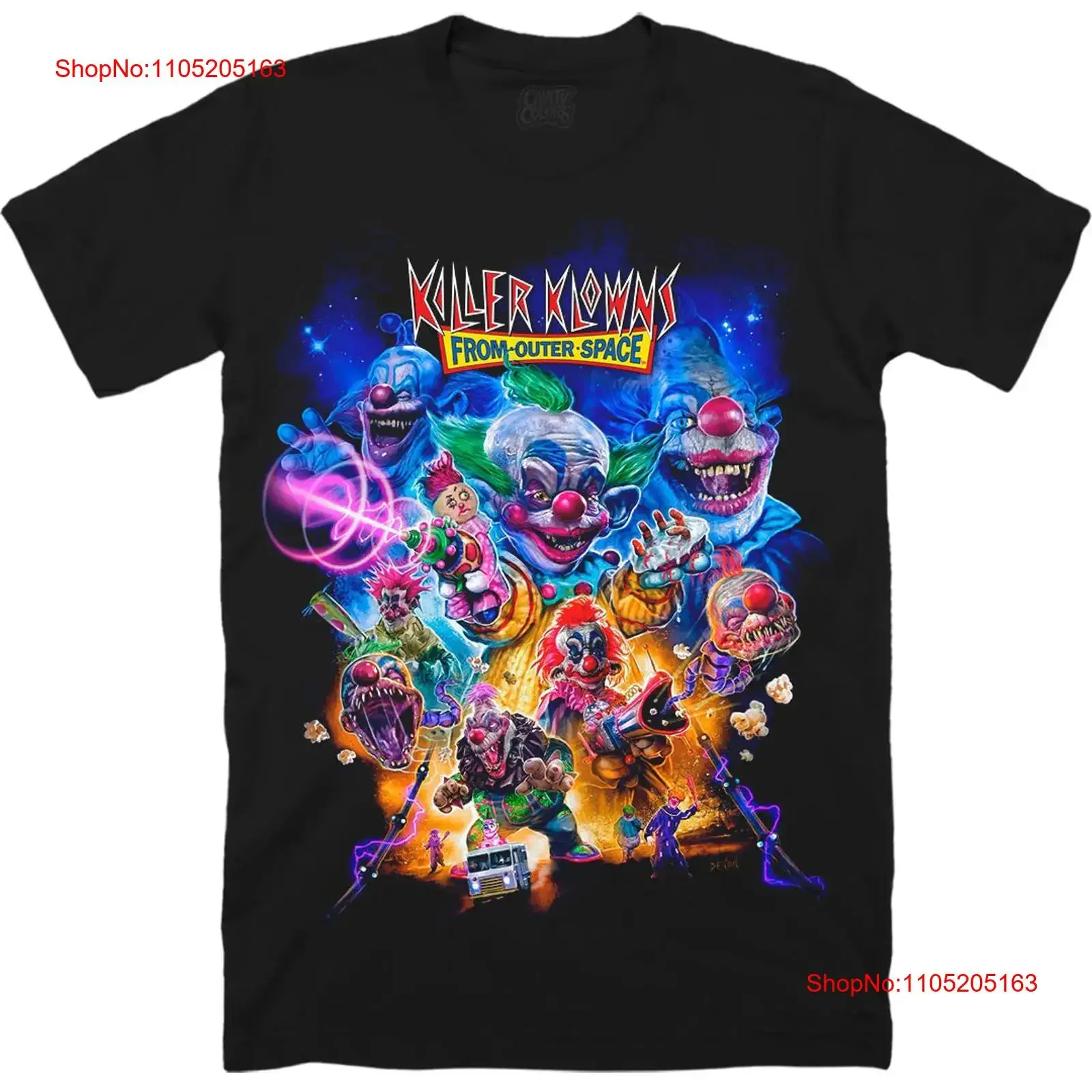 Vtg Killer Klowns from Outer Space Movie 90s Black T shirt Horror NH22235 vintage Washed Casual Versatile designer clothes