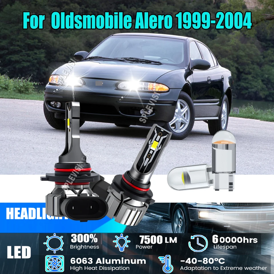 

9005 9006 881 Headlight LED White Bulb - Eliminates Peripheral Blind Spots For Oldsmobile Alero 1999 2000 2001 2002 2003 2004