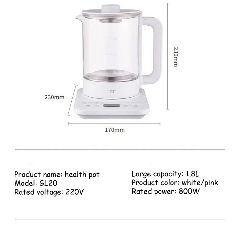 وعاء الصحة مكتب المنزلية متعددة الوظائف غلاية كهربائية الحفاظ على الحرارة المتكاملة صانع الشاي غلاية وعاء العزل 1.8L #5
