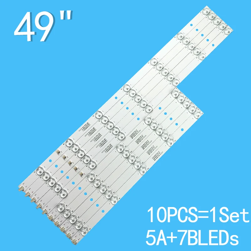 10PCS 3V 5+7 lights 560+377mm for CC0249D377V01-R CC0249D560V01-L 49D3AS5CX3717R 49D3AS7CX56017L LED backlight