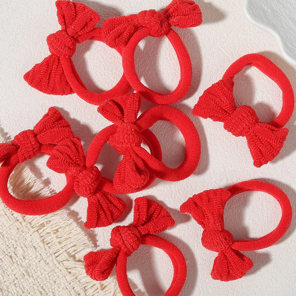 Flash Sale 10/20Pcs Girls Bow Hair Ties Rings Elastic Hair Bands Mini Rope Ponytail Holder Headwear Baby Hair Accessories Gifts
