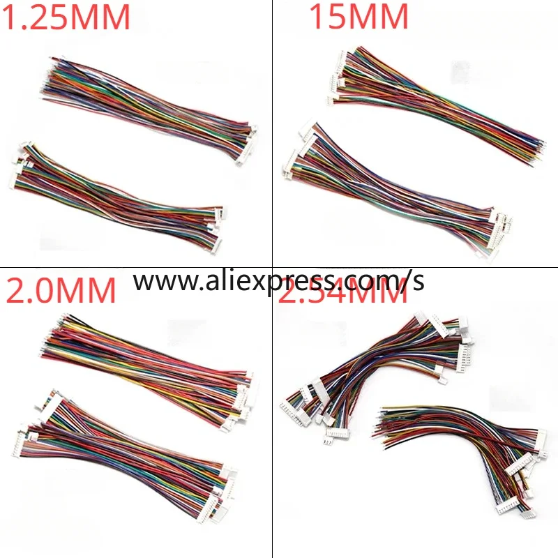 10PCS JST/ZH/PH/XH 1.25MM 1.5MM 2.0MM 2.54MM  Female Plug Connector With Wire 2/3/4/5/6/7/8/10P/12 Pin