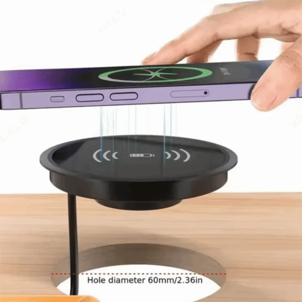 Fast Charging Fast Wireless Charger Embedded 15W Fast Wireless Charger Pad Desktop Inductive Charging Base
