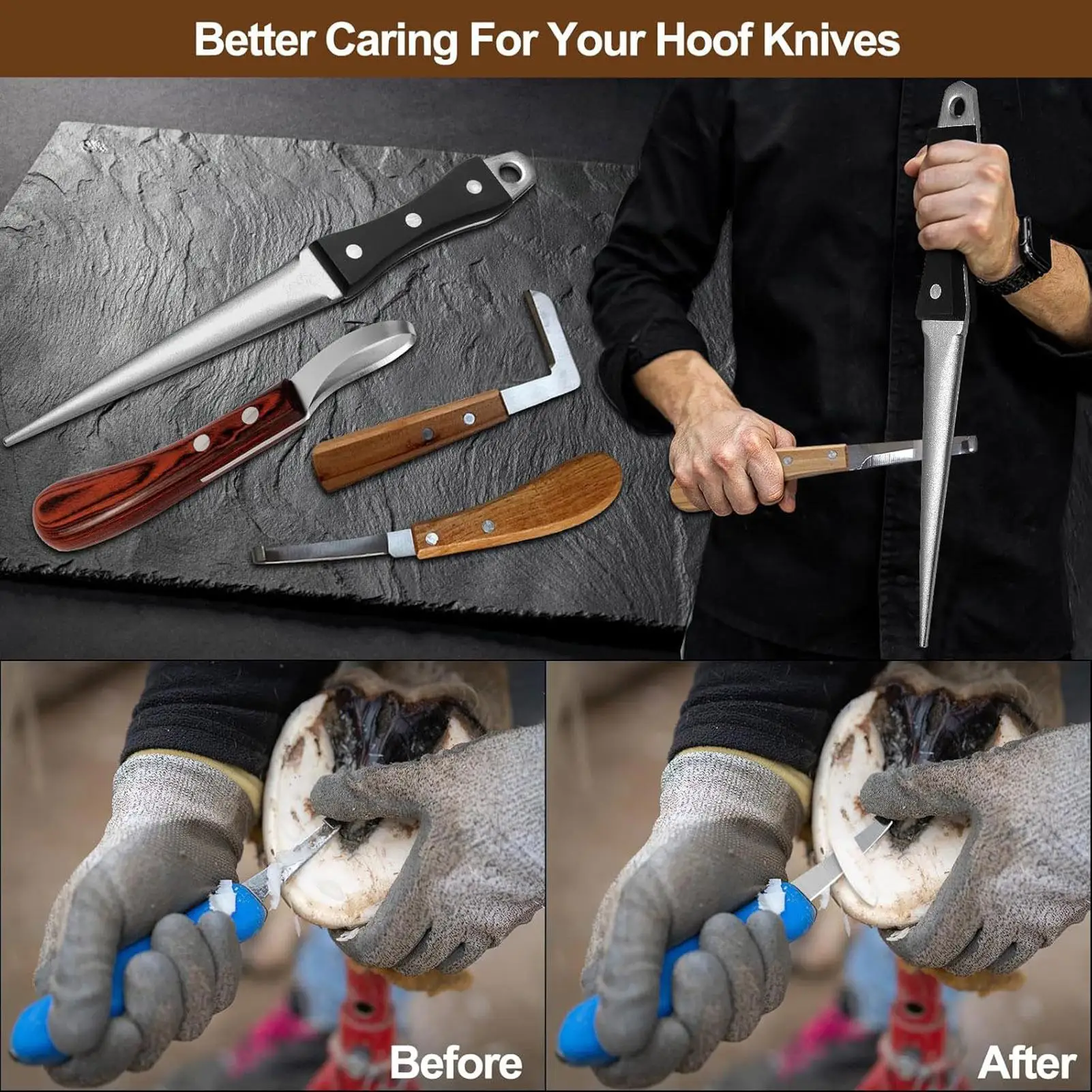 

Horse Hoof Sharpener Farrier Stick Sharpener Farrier Honing Rod For Backyard Camping Farm Field Garden Lawn Outdoor Ranch Shed