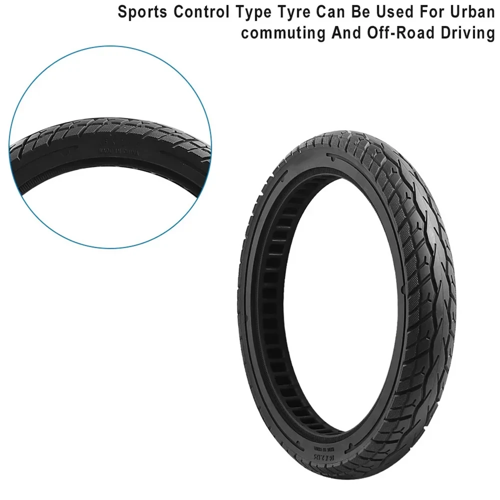 For Electric Scooters Puncture Resistant Tyre Electric Scooter Tire Black Solid Tyre Robust Material Stable Control