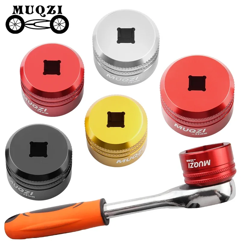 

MUQZI Bike Fork Top Cap Socket Kit 24 26 28 32mm Fork Top Cap Wrench Bicycle Tool DROPSHIPPING