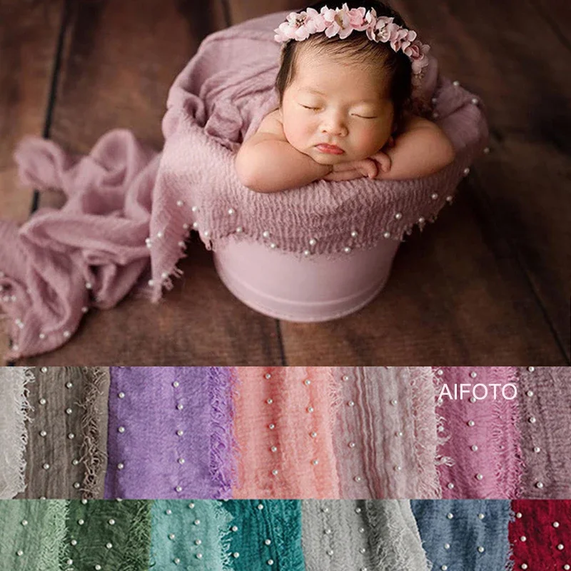 Newborn Photography Props Set: Wraps, Fringe, Lace - Baby Texture Prop Kit