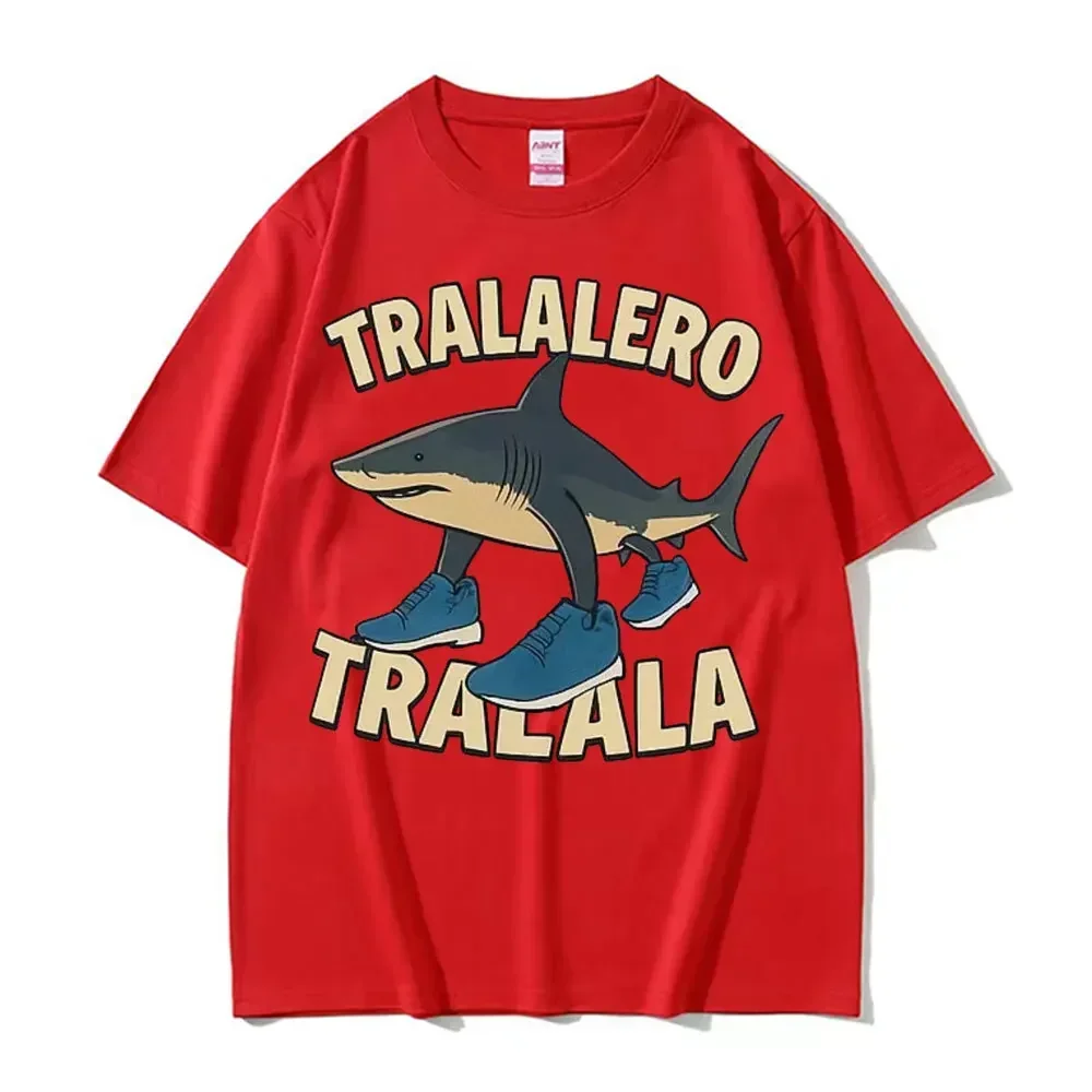 Divertente Running Shark Meme T-shirt Donna Moda T-shirt vintage T-shirt Abbigliamento donna