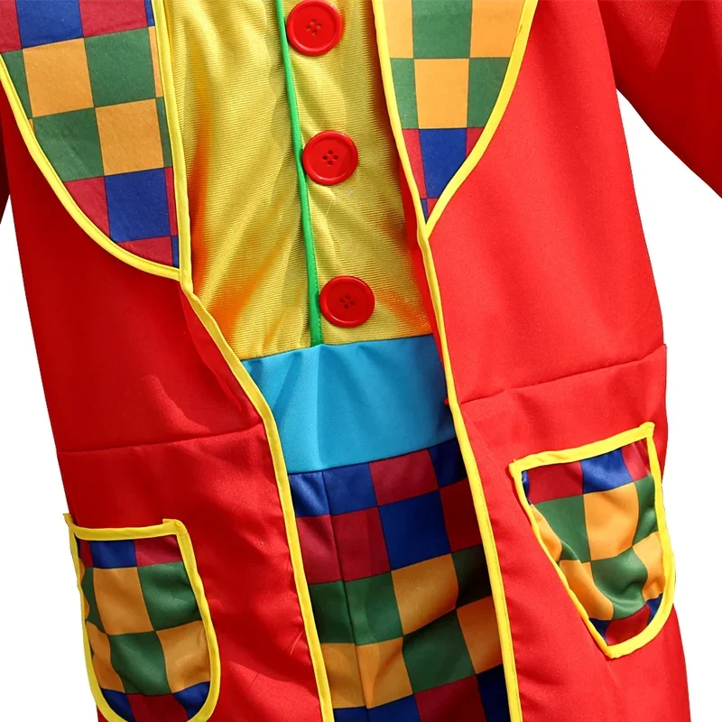 Adult Style Clowns Costume for Men Women Clothing Masquerade Circus Horror Scary Clown Funny Party Performance