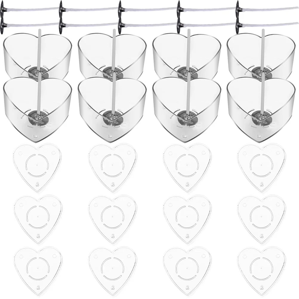 

Setting Box Plastic Jar DIY Mold Stick Holder Container Cups Tealight Heart-shape Storage Holders For