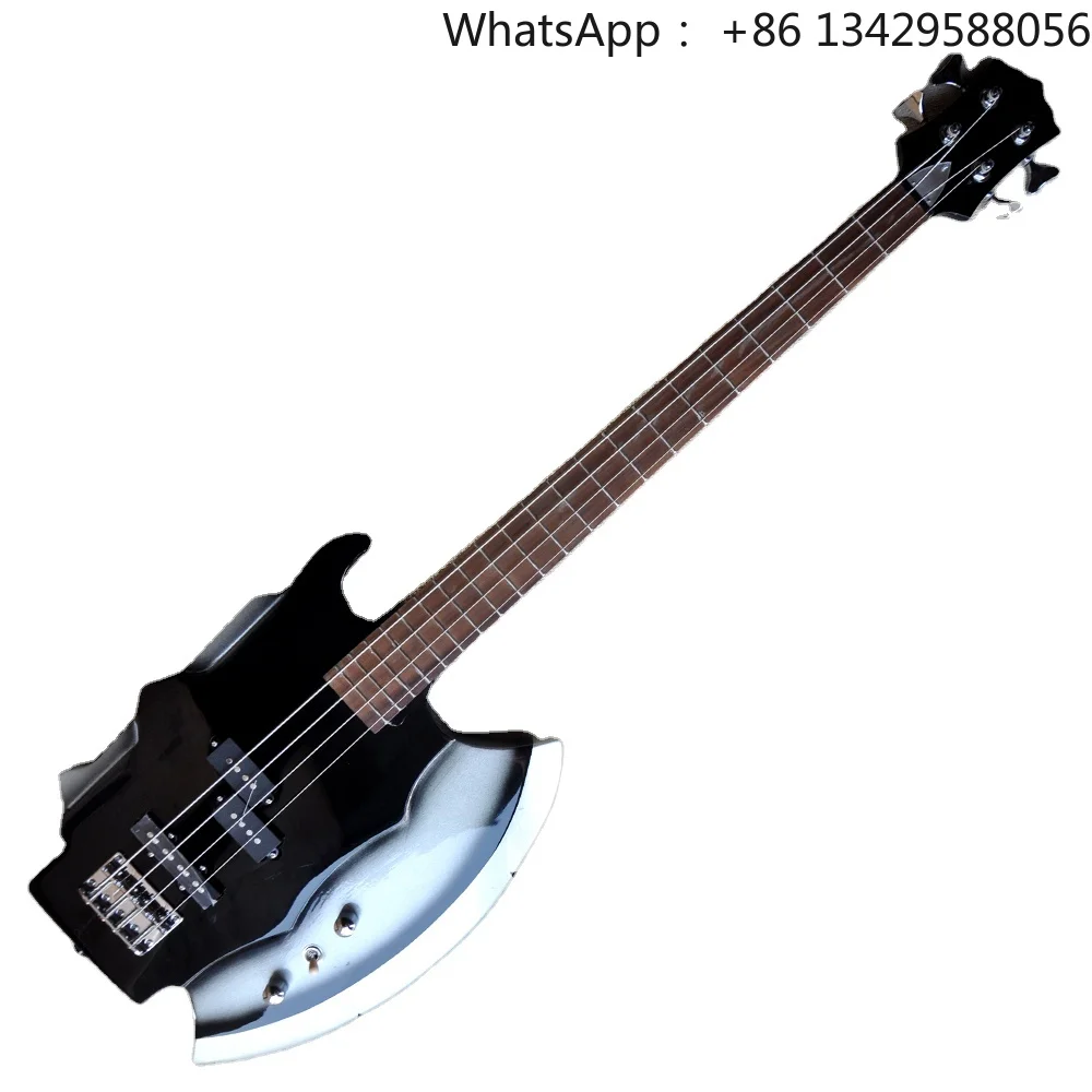 Flyoung Wholesale Electric Bass Guitar Axe Shape Bass 4 Strings Bass Guitar