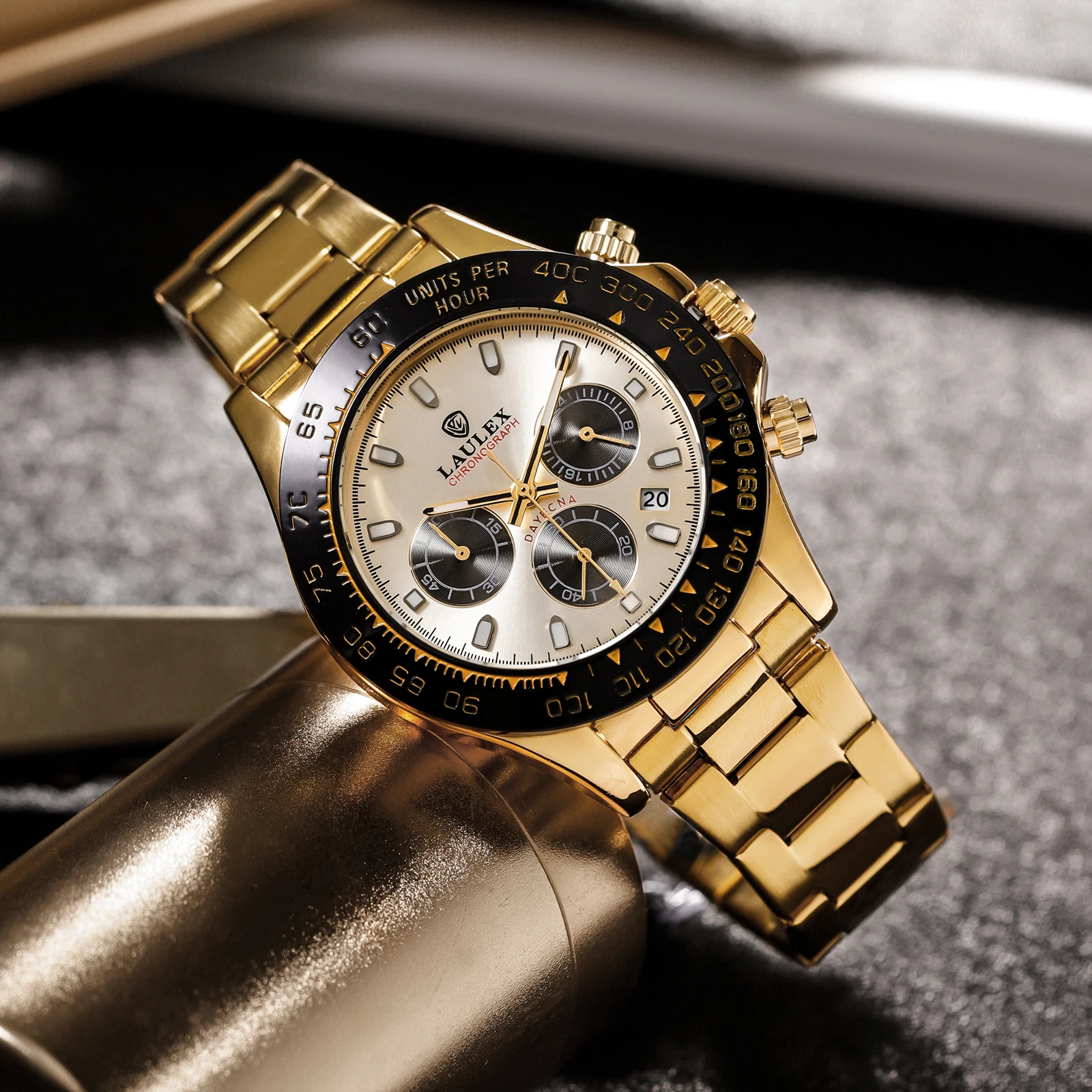 2024 LAULEX Authentic Luxury Top Brand Series Fashion Business Sports Fully Automatic Quartz Movement with Quartz Watch