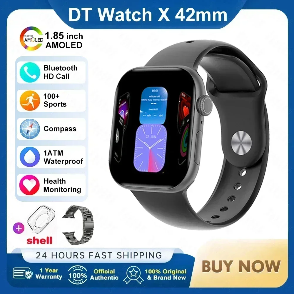 2025 Nieuwe Originele voor Apple Horloge X Mini Smart Horloge Mannen HD AMOLED 4 GB Geheugen Muziek 3D surround BT Oproep Waterdichte smartwatches