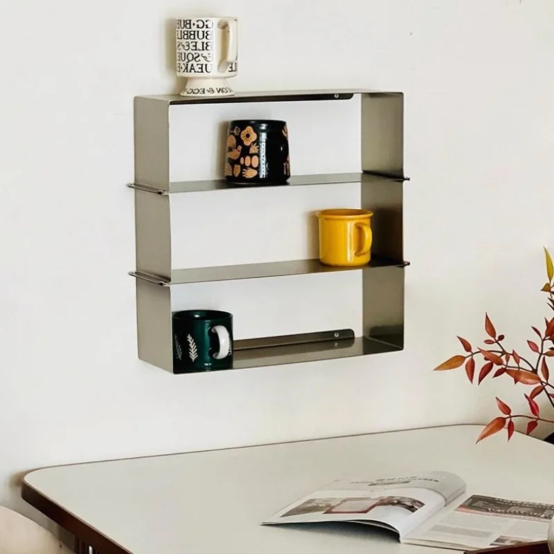 Multi-Functional Stainless Steel Wall Mounted Desktop Display Rack,Action Figure Collectibles,Space Saving Organizer for Kitchen