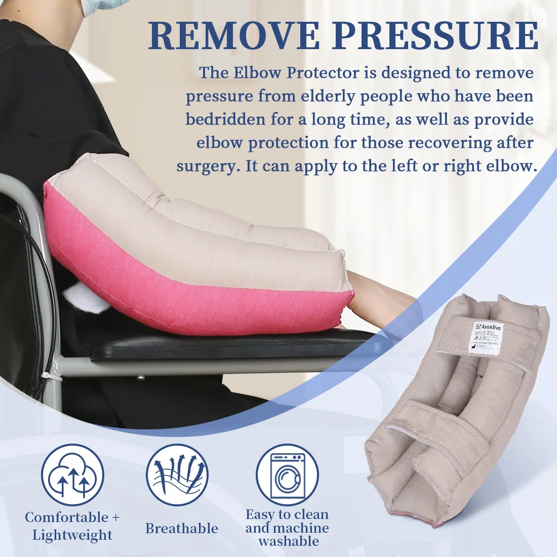 

Ehucon Многоразовые Налокотники из Мягкого Волокна - Моющиеся Защитные Подушки для Лежачих Пожилых, Устойчивые к Высоким Температурам