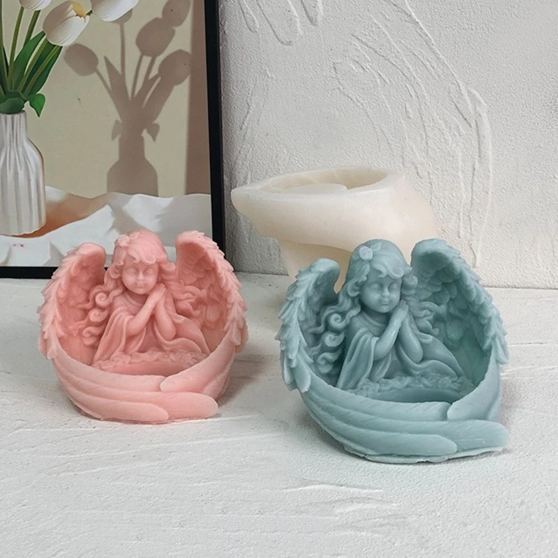 3D Angelic Wing Designed Mold Detailed Angel Wing Ornament Molds Delicate Girls Crafting Moulds