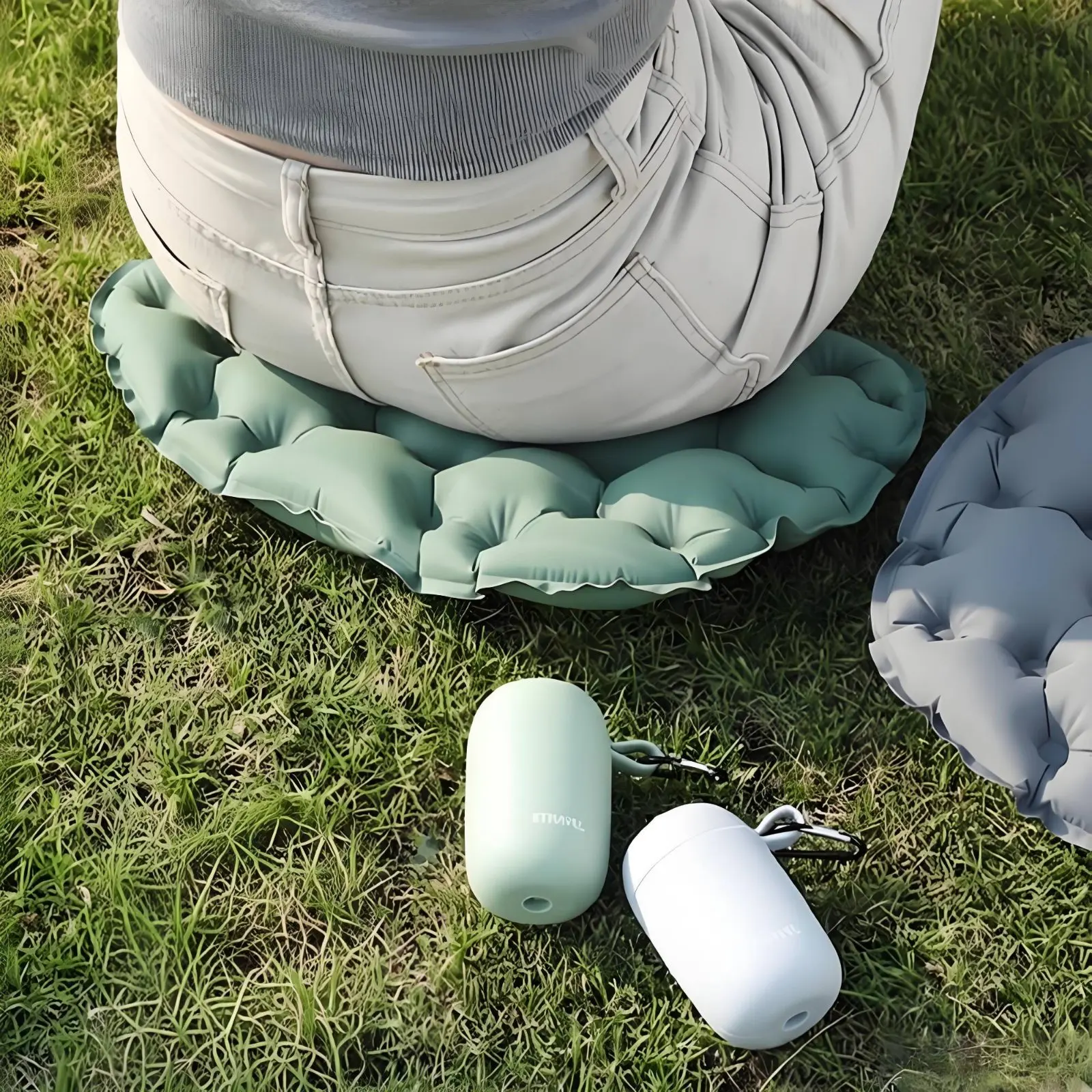 

Inflatable Seat Cushion Compact Egg-Shaped-Crate Seat Cushion Outdoor Gear Lightweight Fast Inflating for Hiking