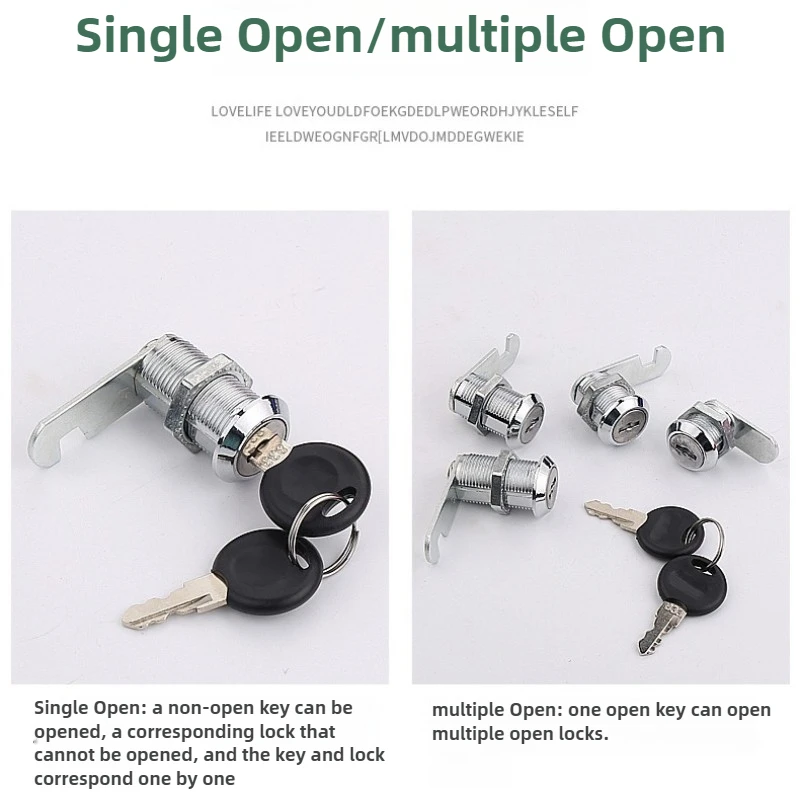 File/Goods/ Drawer Cabinet  Locks With 2 Keys Lock Furniture Hardware Door Cabinet Lock For Office Desk Letter Box Cam Lock 1Set