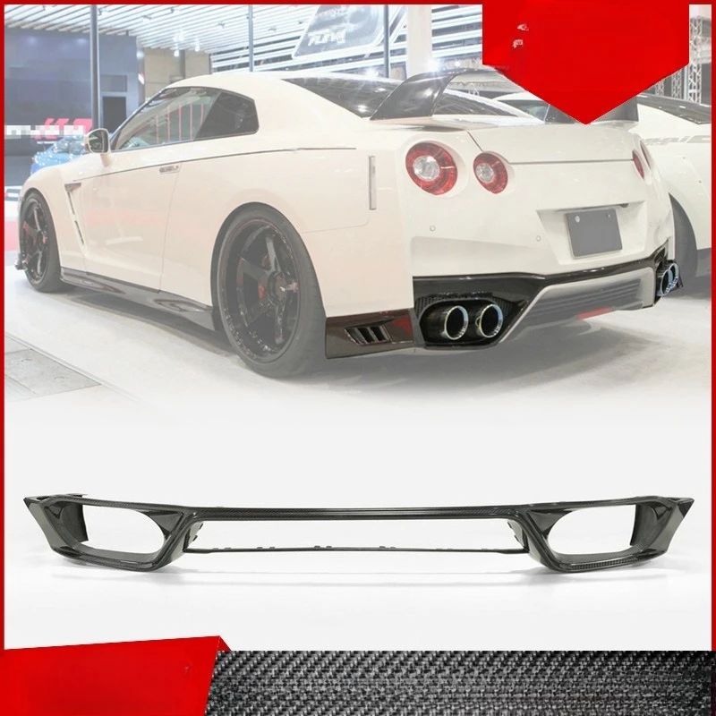 

Подходит для Nissan GTR R35 2017 MY17, задняя губа из углеродного волокна, спойлер, диффузор, комплект кузова