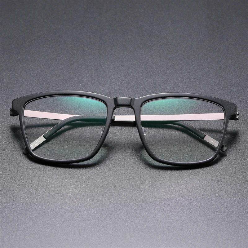 1260 No Screw Square Denmark Men's Frame Glasses Super Light Titanium Optical Business Prescription Male Glasses Frame