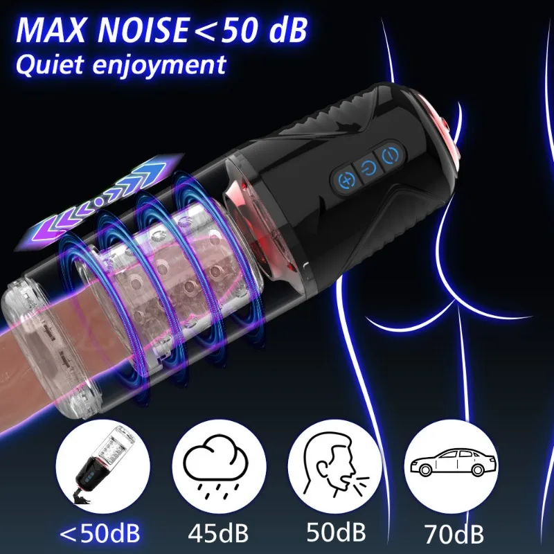 ذكر معدات الاستمتاع واللعب الجنسي للرجال تلسكوبي الدورية الحلق العميق الجنس عن طريق الفم الاهتزاز جيب كس الضارب اللسان آلة الجنس #3