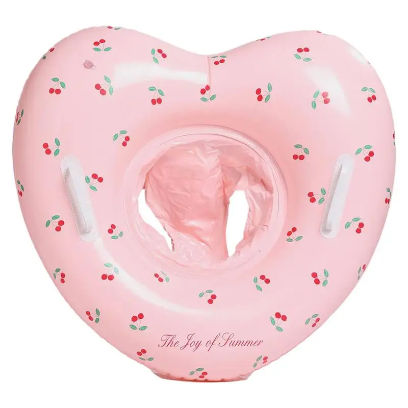 

Swimming Ring Portable Swimming Seat Heart-Shaped Inflatable With Handles Blow Up Baby Swim Tube For Age 6 Months Water Play