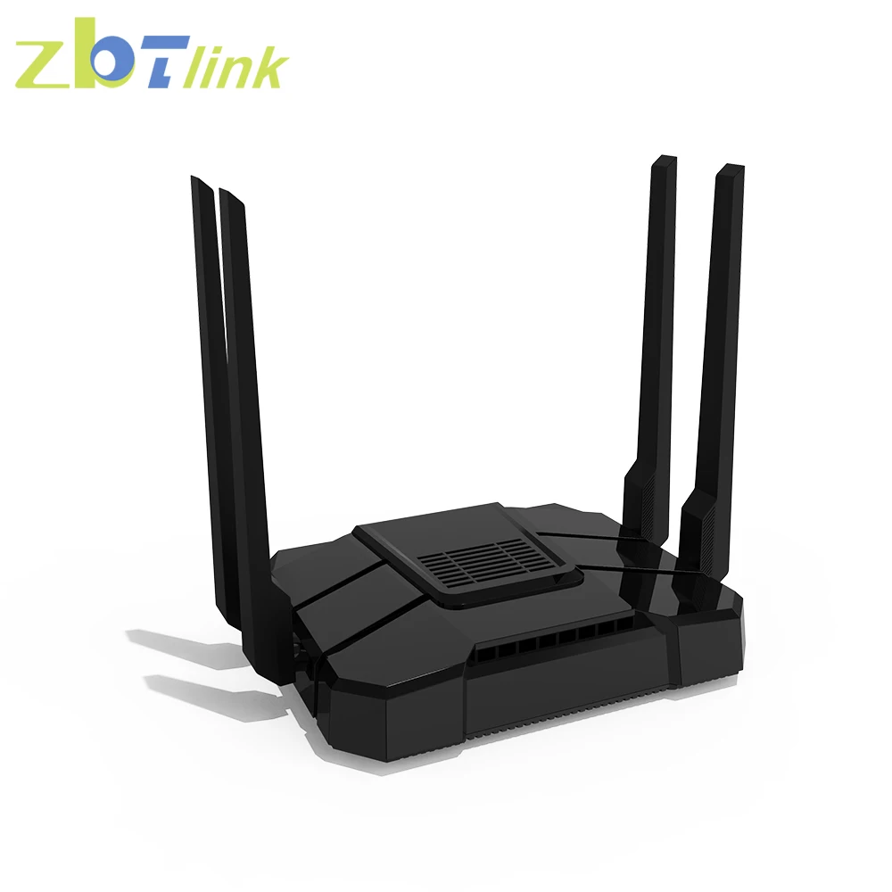 Zbtlink Home Dual Band 1200Mbps Wireless Wifi Router 5Ghz Openwrt 800MHz Gigabit LAN High Gain 4*5dbi Antenna Support 64 User