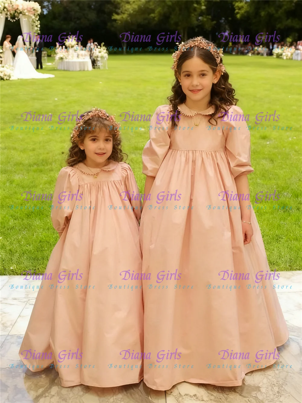 

Качественное роскошное атласное пышное платье с цветочным узором для девочек для маленьких девочек, вечерние бальные платья принцессы для детей на день рождения, первое причастие